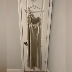 Birdy Grey Kensie Gold One-Shoulder Dress